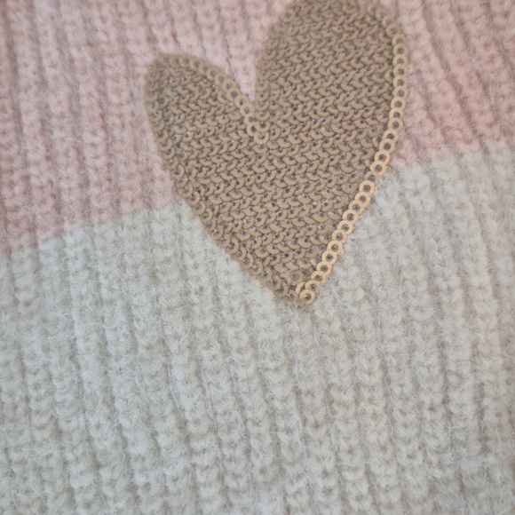 Pink Striped Sweater with Gold Detailing - Picture 2 of 4